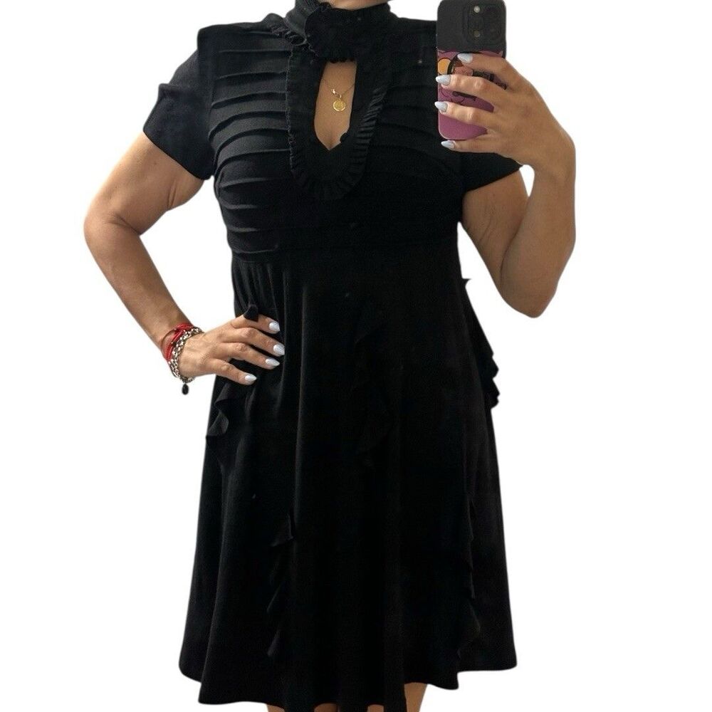 ✨🆕NWOT!!Vintage L.A.M.B. Black Dress Fall 2007 Sz 8!RARE!Gwen Stefani✨